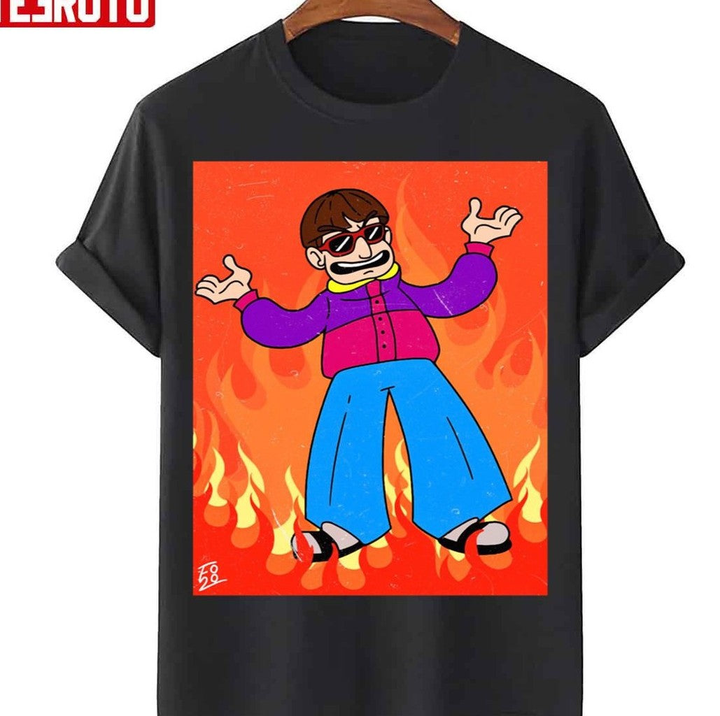 Oliver Tree In Flames Unisex T-Shirt - T-Shirt, Sweatshirt, Hoodie