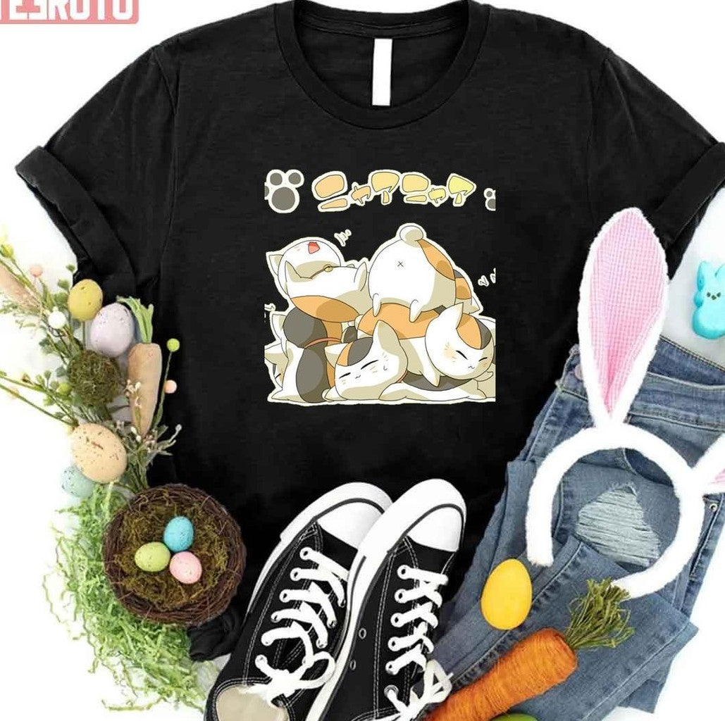 Anime Natsume's Book Of Friends Happy Cat Natsume Yuujinchou Unisex T-Shirt - T-Shirt, Sweatshirt, Hoodie