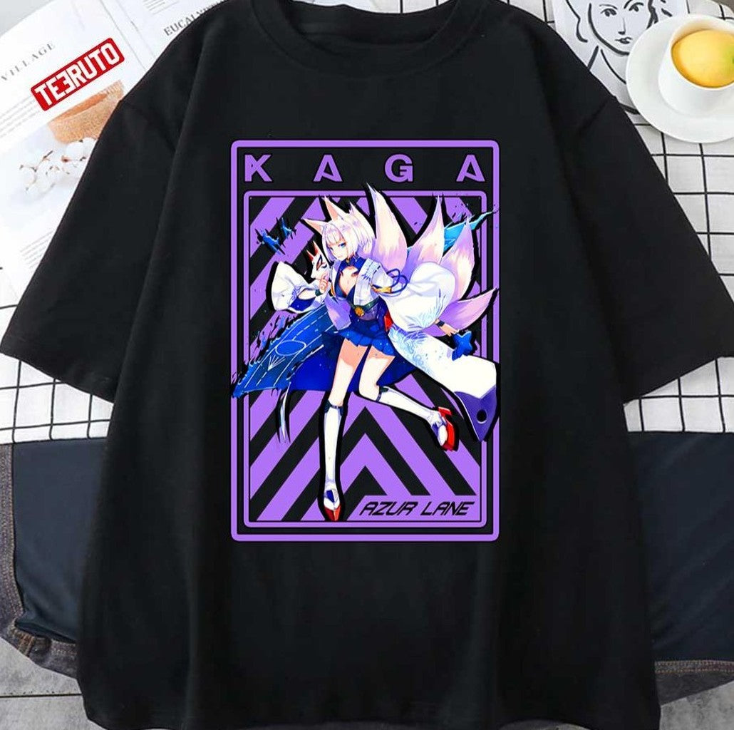 Purple Stripes Azur Lane Kaga Unisex T-shirt - T-Shirt, Sweatshirt, Hoodie
