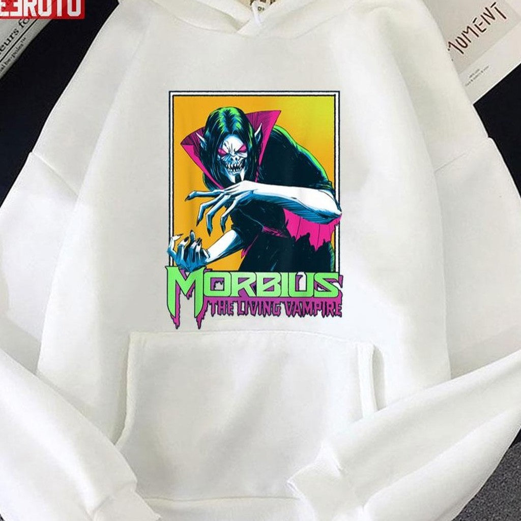 Morbius The Living Vampire Med Portrait Unisex Hoodie - T-Shirt, Sweatshirt, Hoodie