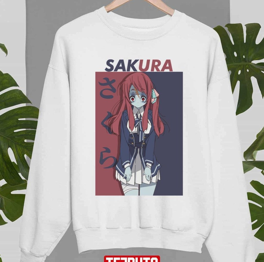 Anime Character Sakura Minamoto Zombie Land Saga Unisex Sweatshirt - T-Shirt, Sweatshirt, Hoodie