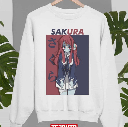 Anime Character Sakura Minamoto Zombie Land Saga Unisex Sweatshirt - T-Shirt, Sweatshirt, Hoodie