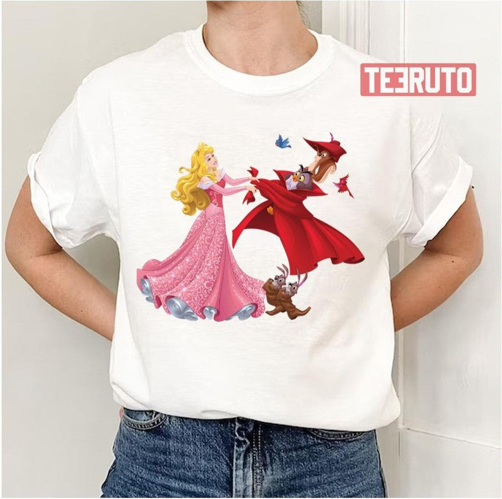 Princess Aurora And Forest Animals Sleeping Beauty Unisex T-Shirt - T-Shirt, Sweatshirt, Hoodie