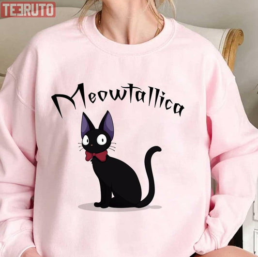 Anime Ghibli Kiki's Delivery Service Meowtallica Metalica Unisex Sweatshirt - T-Shirt, Sweatshirt, Hoodie