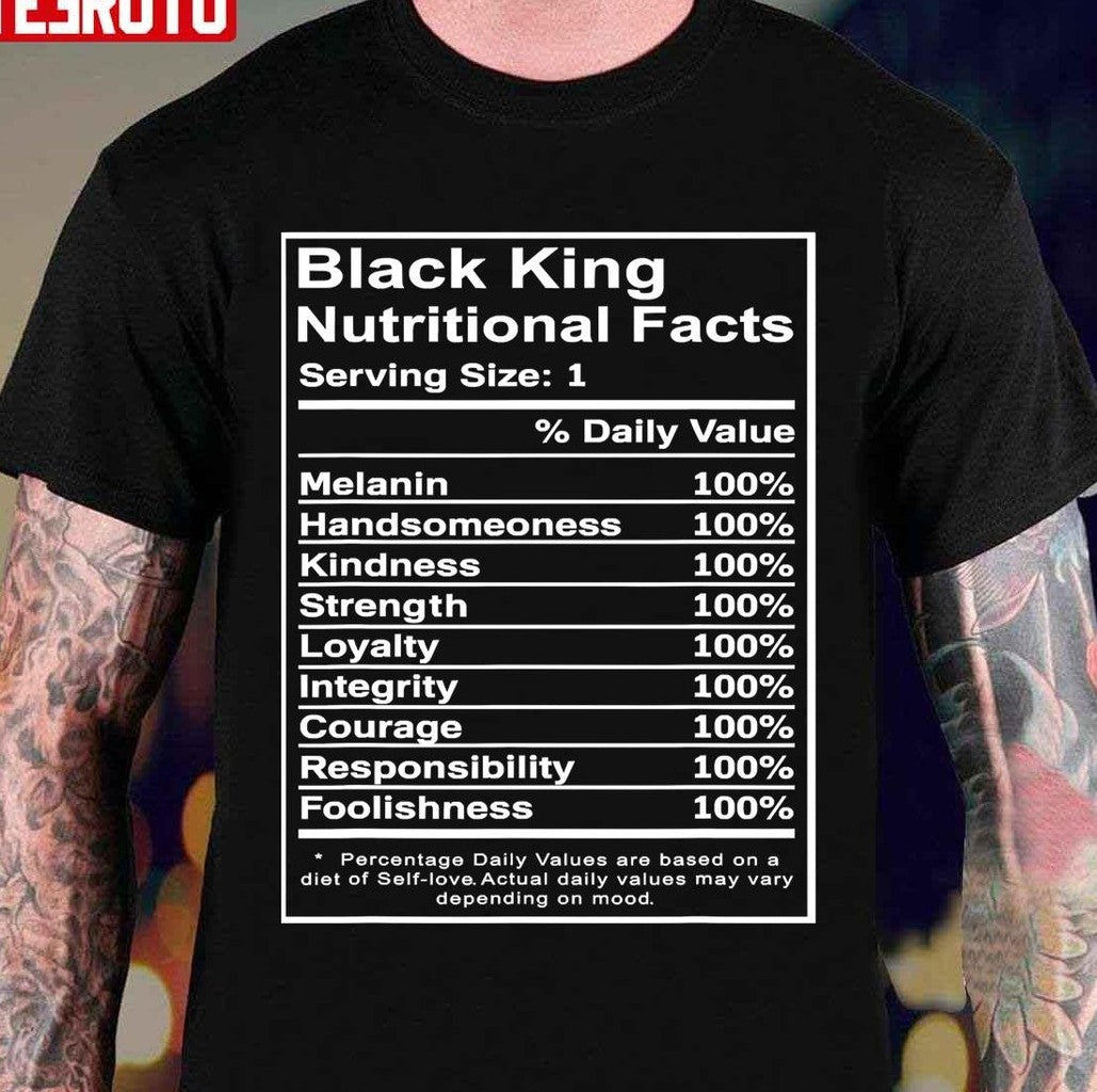 Nutritional Facts African Black History Month Unisex T-Shirt Unisex T-Shirt - T-Shirt, Sweatshirt, Hoodie