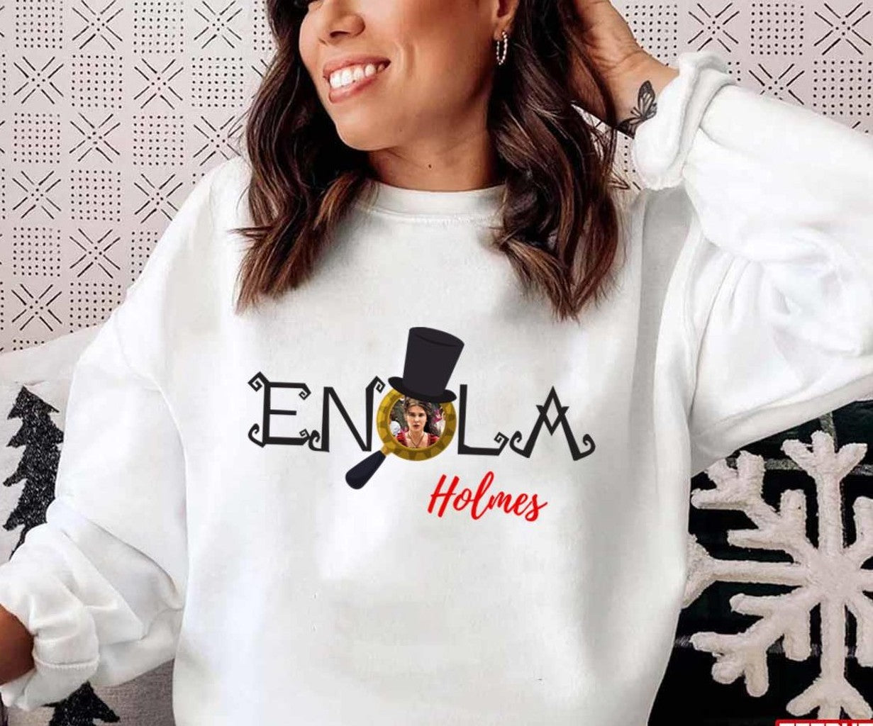 Mystery Crime Enola Holmes Logo Unisex T-Shirt - T-Shirt, Sweatshirt, Hoodie