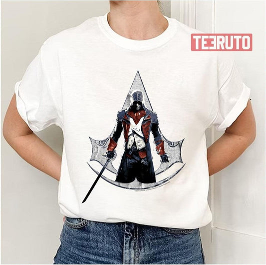 Arno Distressed Logo Assassin's Creed Unity Unisex T-Shirt - T-Shirt, Sweatshirt, Hoodie