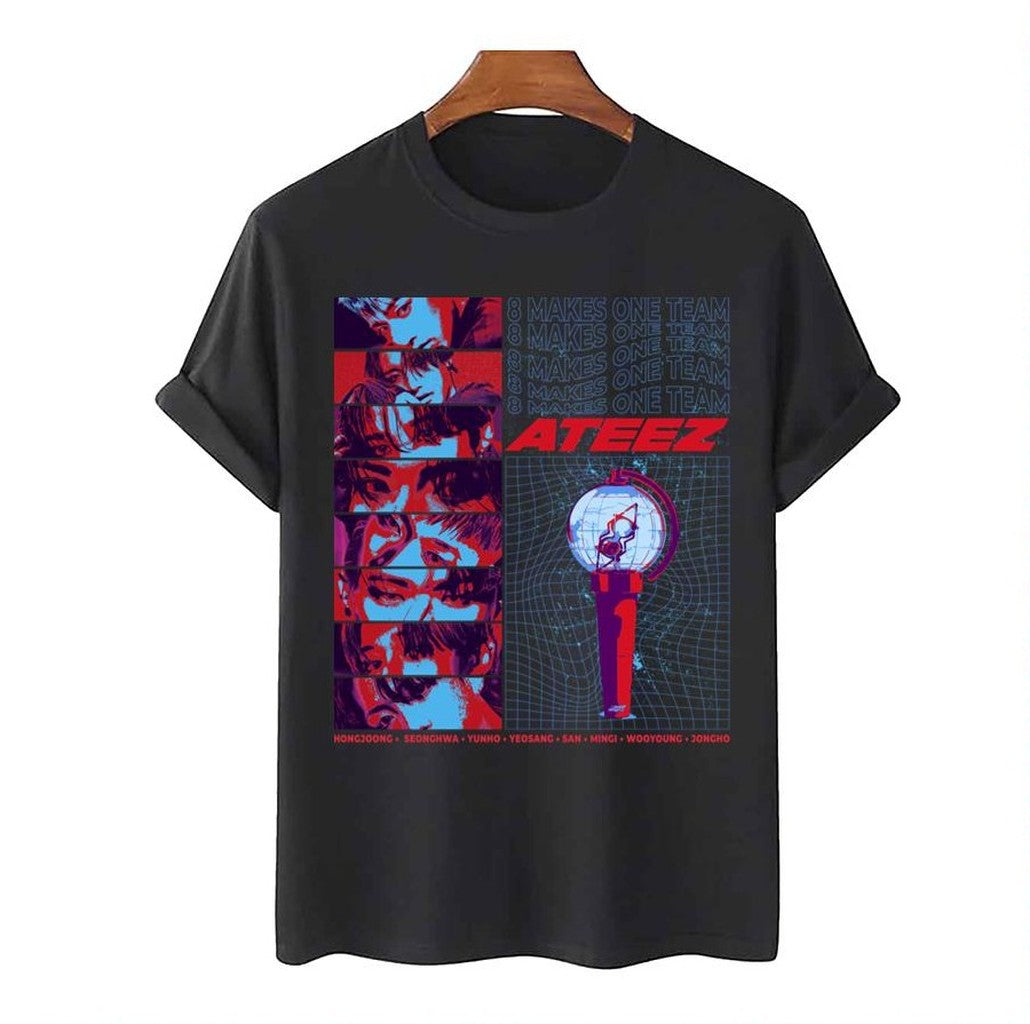 Ot8 Retro Streetwear Inspired Design Ateez Unisex T-Shirt - T-Shirt, Sweatshirt, Hoodie