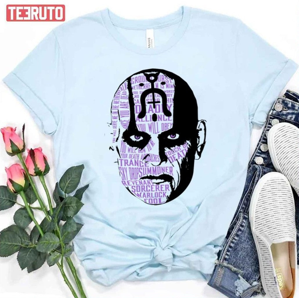 Quan Chi Text Portrait Mortal Kombat Unisex T-Shirt - T-Shirt, Sweatshirt, Hoodie