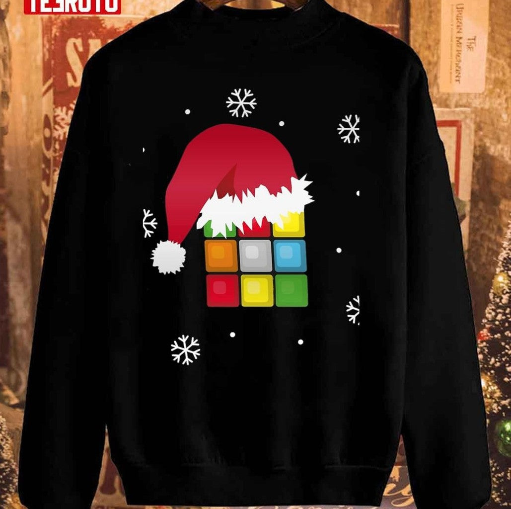 Santa Rubik Merry Christmas Oll Unisex Sweatshirt - T-Shirt, Sweatshirt, Hoodie