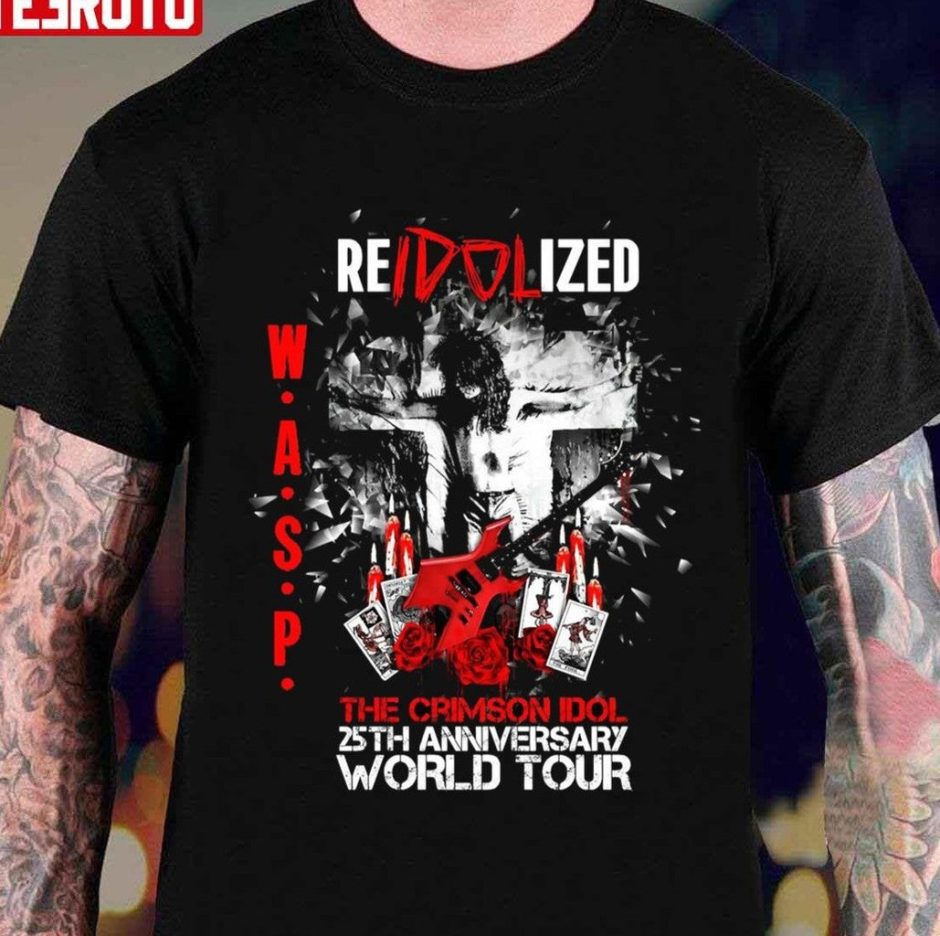 Reidolized The Crimson Idol 25th Anniversary World Tour Wasp Band Unisex T-shirt - T-Shirt, Sweatshirt, Hoodie