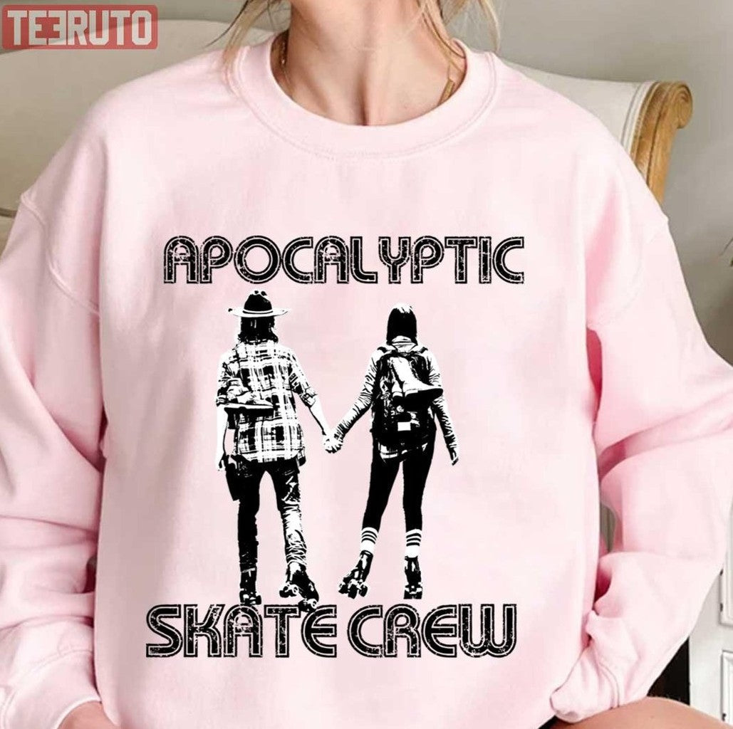 Apocalyptic Skate Crew The Walking Dead Carl And Enid Unisex Sweatshirt - T-Shirt, Sweatshirt, Hoodie