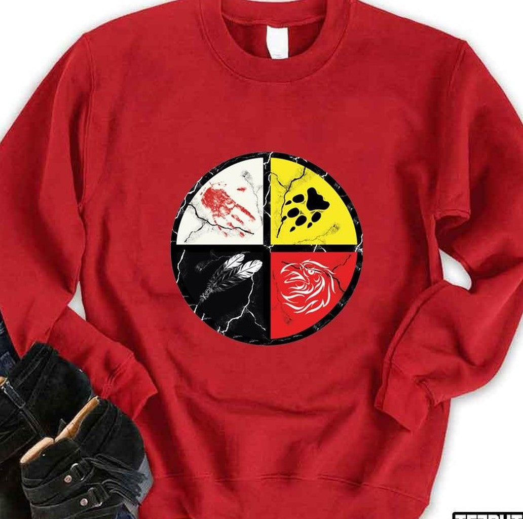 Native American Medicine Wheel Sweatshirt - T-Shirt, Sweatshirt, Hoodie