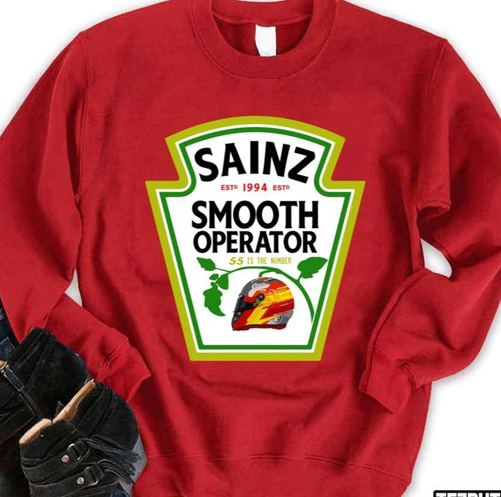 Sainz Jr Smooth Ketchup Funny Design Carlos Sainz Formula 1 Unisex Sweatshirt - T-Shirt, Sweatshirt, Hoodie