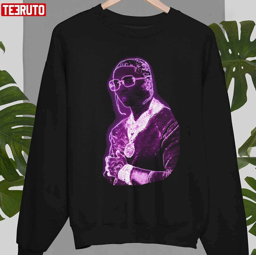 Neon Design Pop Smoke Purple Art Rap Music Unisex Sweatshirt - T-Shirt, Sweatshirt, Hoodie