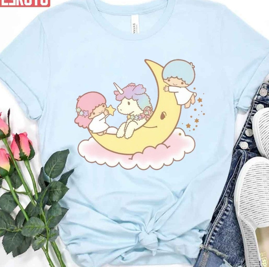 Playing On The Moon Unicorn Littletwinstars Unisex T-Shirt - T-Shirt, Sweatshirt, Hoodie