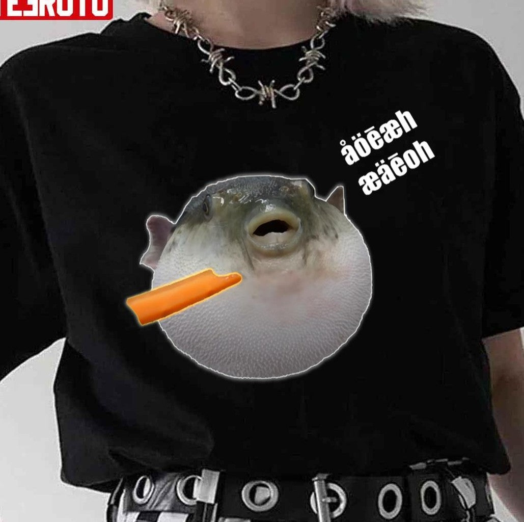 Puffer Fish Eating Carrot Unisex Sweatshirt - T-Shirt, Sweatshirt, Hoodie