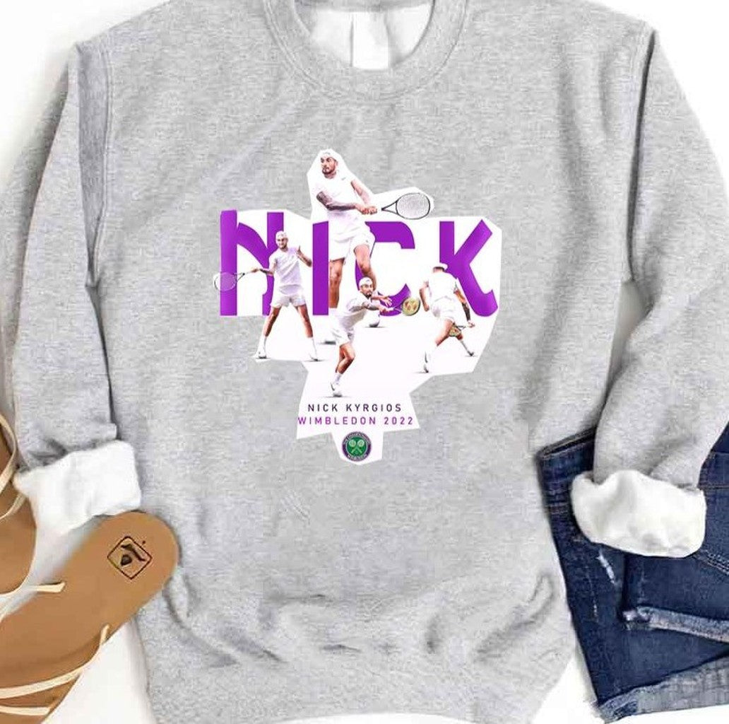 Nick Kyrgios Wimbledon Photographic Unisex T-Shirt - T-Shirt, Sweatshirt, Hoodie