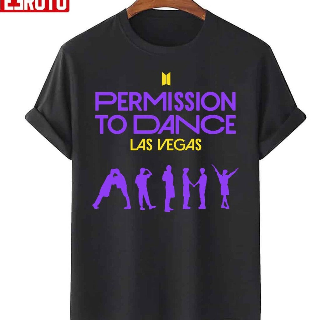 Permission To Dance Concert Bts Army Silhouette Purple Unisex T-Shirt - T-Shirt, Sweatshirt, Hoodie