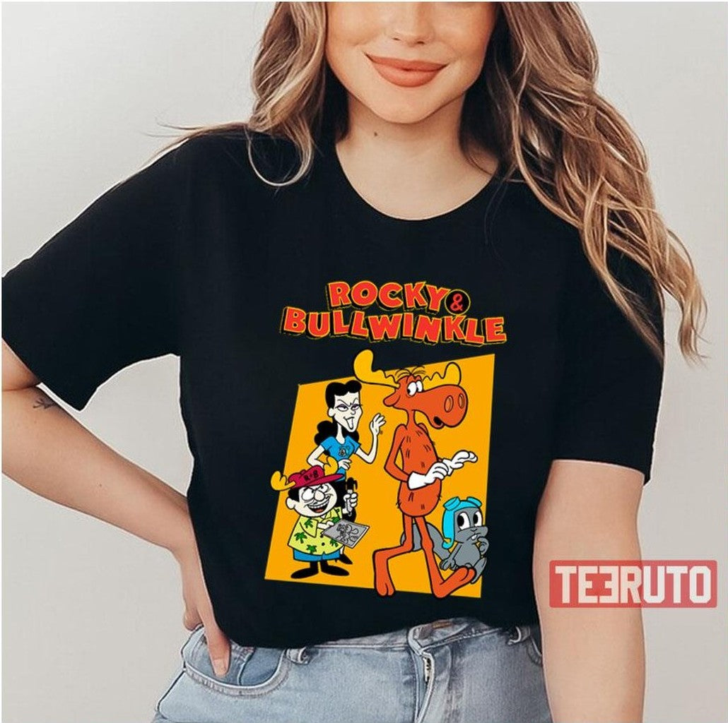 Orange Design Rocky And Bullwinkle Unisex T-Shirt - T-Shirt, Sweatshirt, Hoodie
