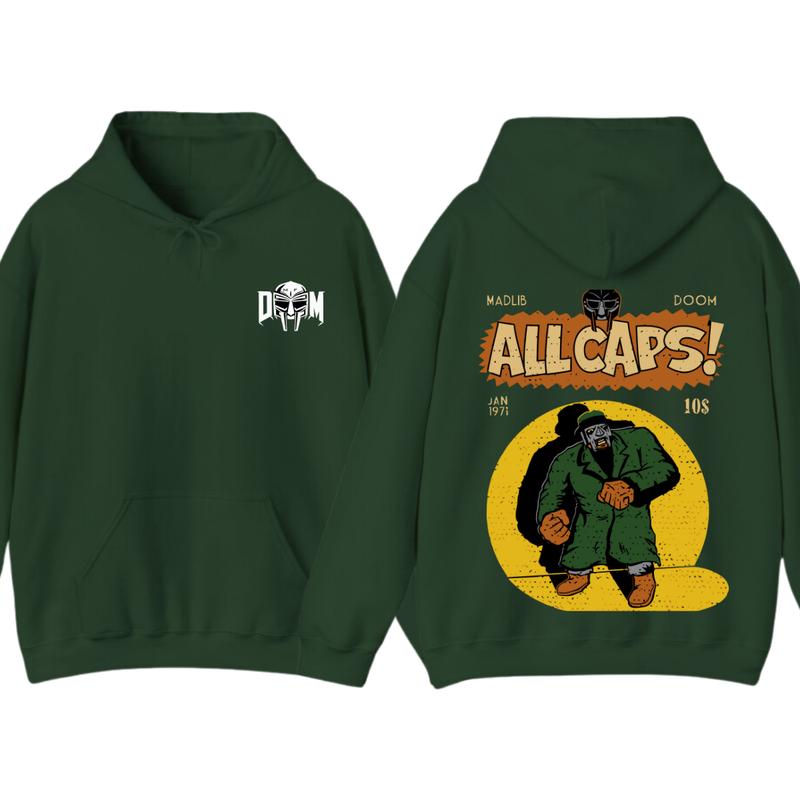 MF Doom Madlib All Caps T-Shirt Sweatshirt Hoodie - T-Shirt, Sweatshirt, Hoodie
