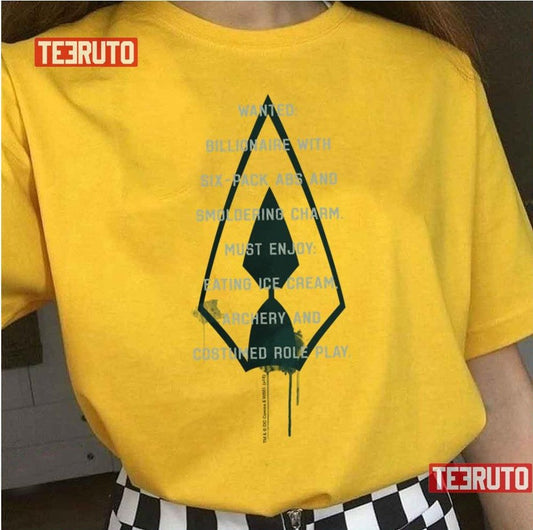 Arrow Green Arrow Parody Wanted Post Unisex T-Shirt - T-Shirt, Sweatshirt, Hoodie