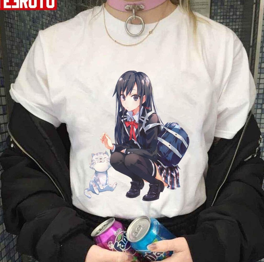 Playing With Cat Oregairu Yukino Art Unisex T-Shirt - T-Shirt, Sweatshirt, Hoodie