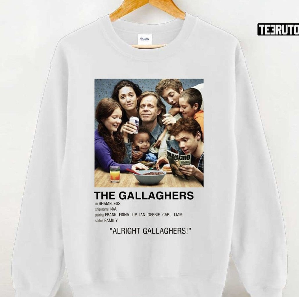 Shameless (Gallaghers) Family Minimalist Polaroid Unisex Sweatshirt - T-Shirt, Sweatshirt, Hoodie