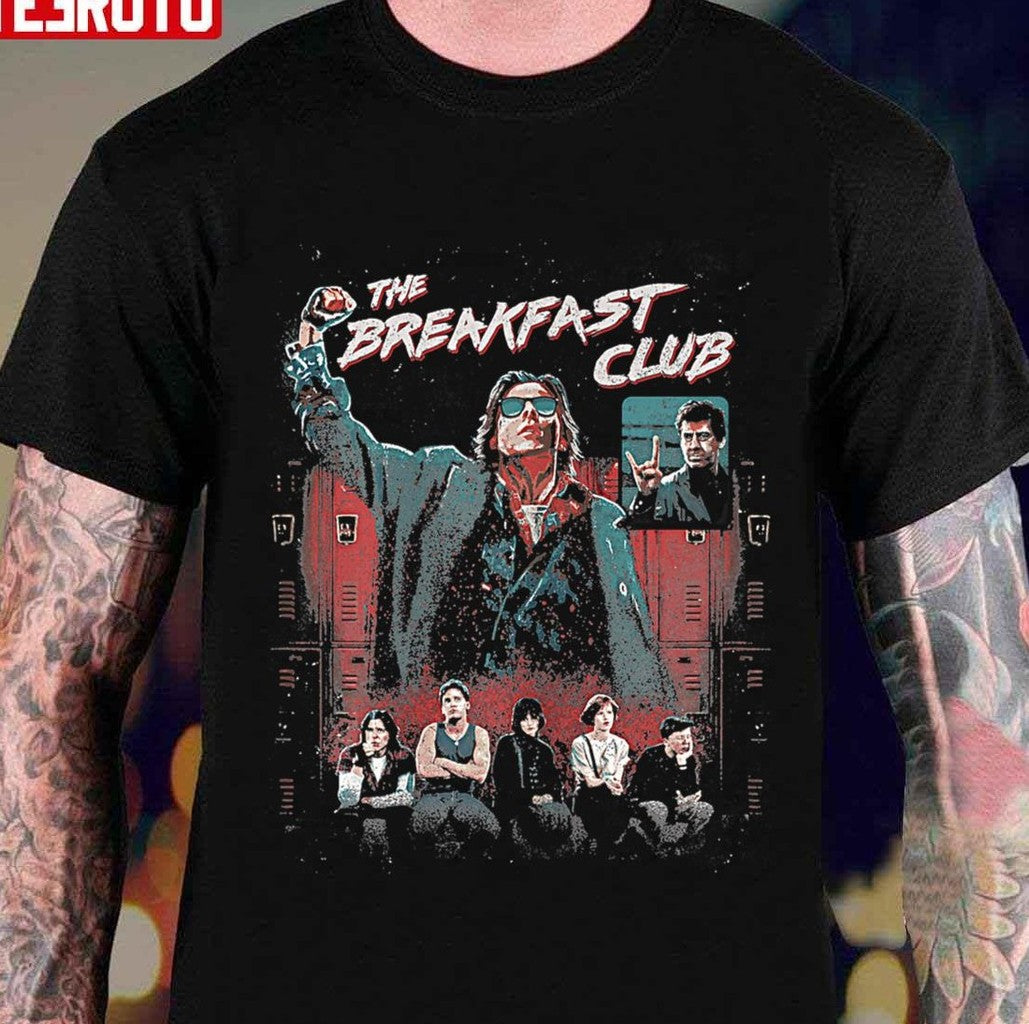 Retro The Breakfast Club Group Shot Painted Distressed Unisex T-shirt - T-Shirt, Sweatshirt, Hoodie