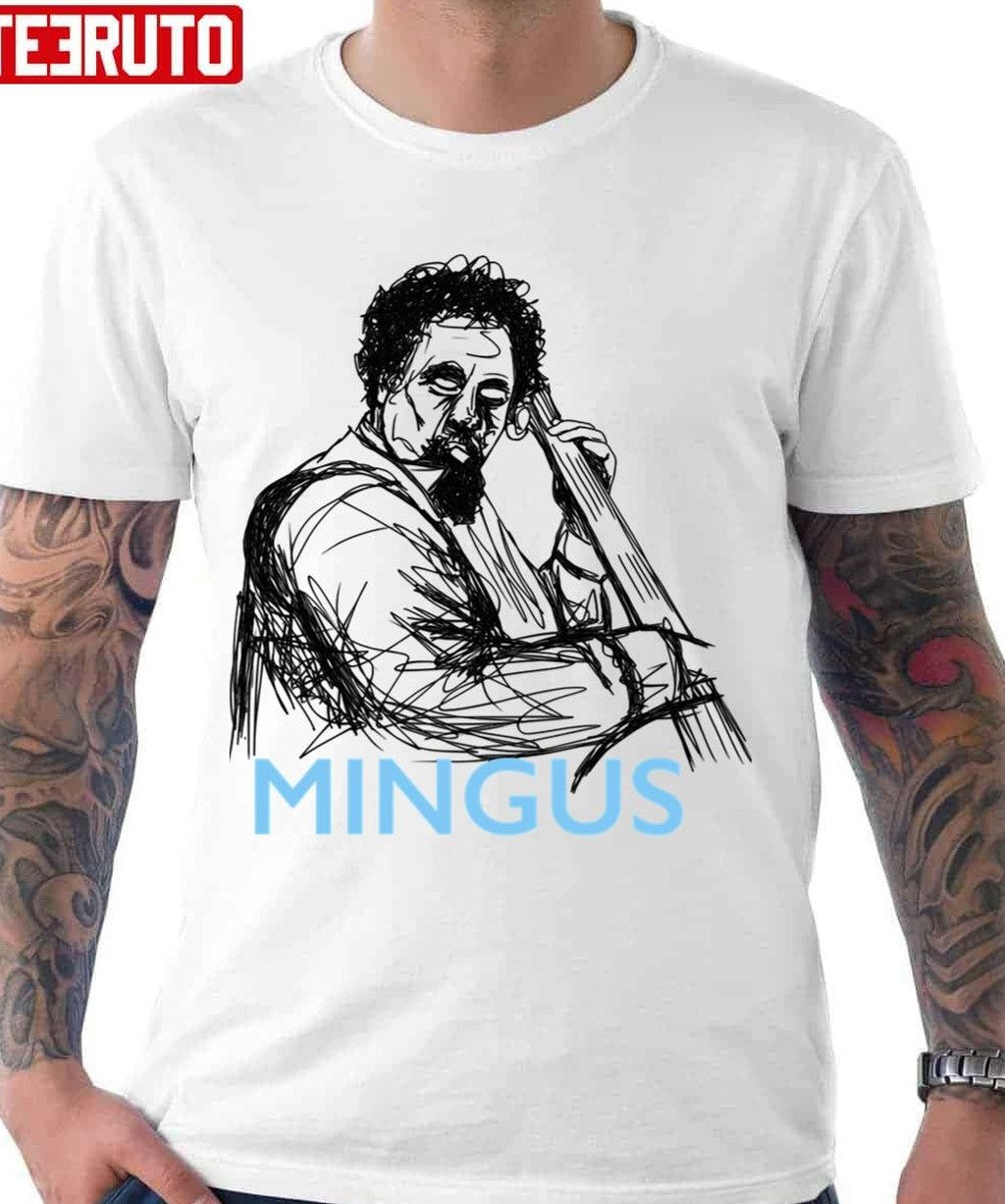 Music Retro Charles Mingus Sketch Public Figure Flea Groove Unisex T-Shirt - T-Shirt, Sweatshirt, Hoodie
