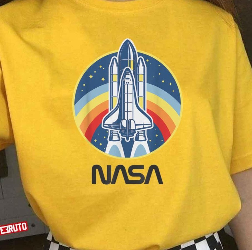 Nasa Space Shuttle Rainbow Unisex T-Shirt - T-Shirt, Sweatshirt, Hoodie