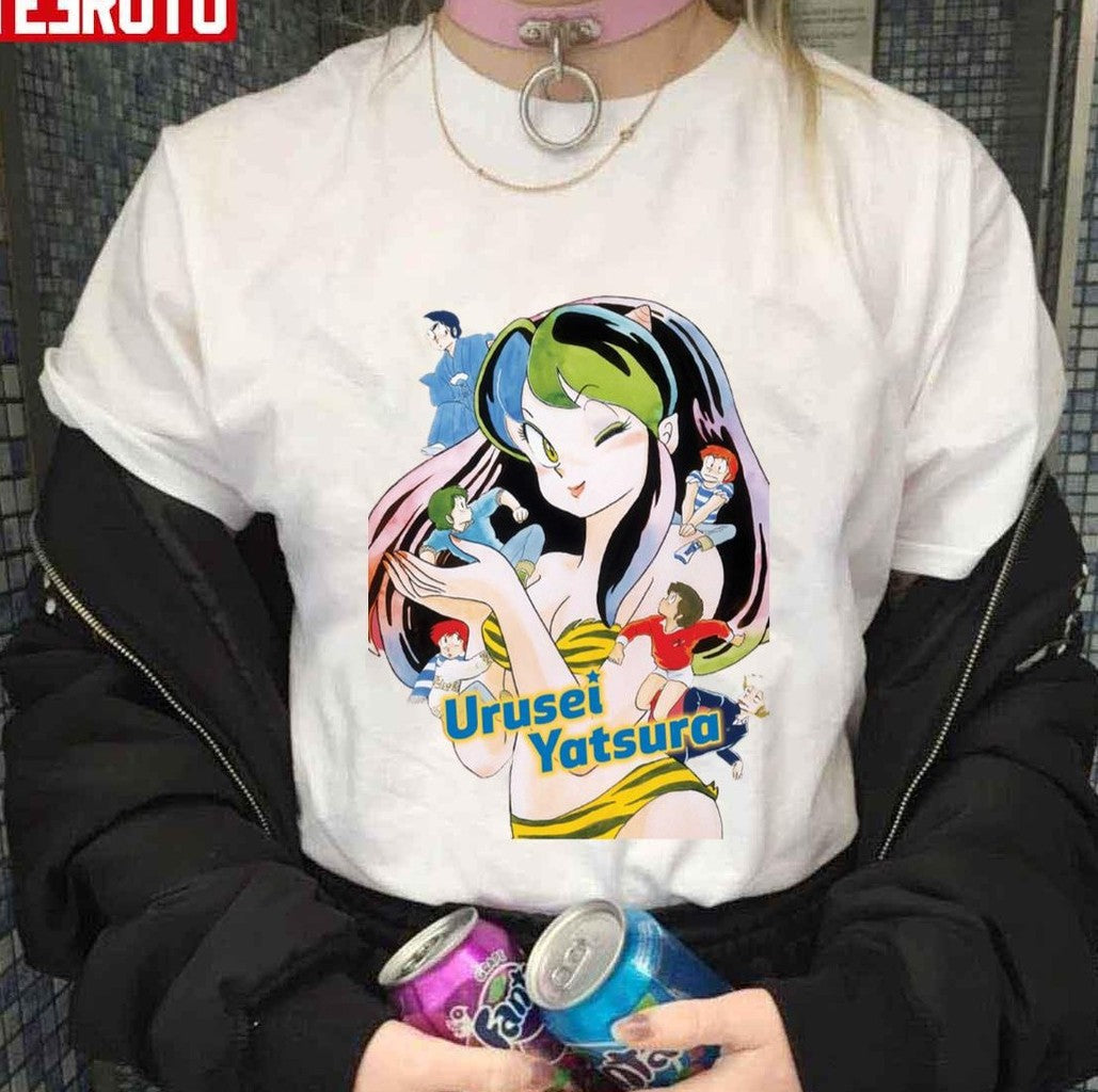 Modern Anime Girl Urusei Yatsura Lum And The Boys Unisex T-Shirt - T-Shirt, Sweatshirt, Hoodie