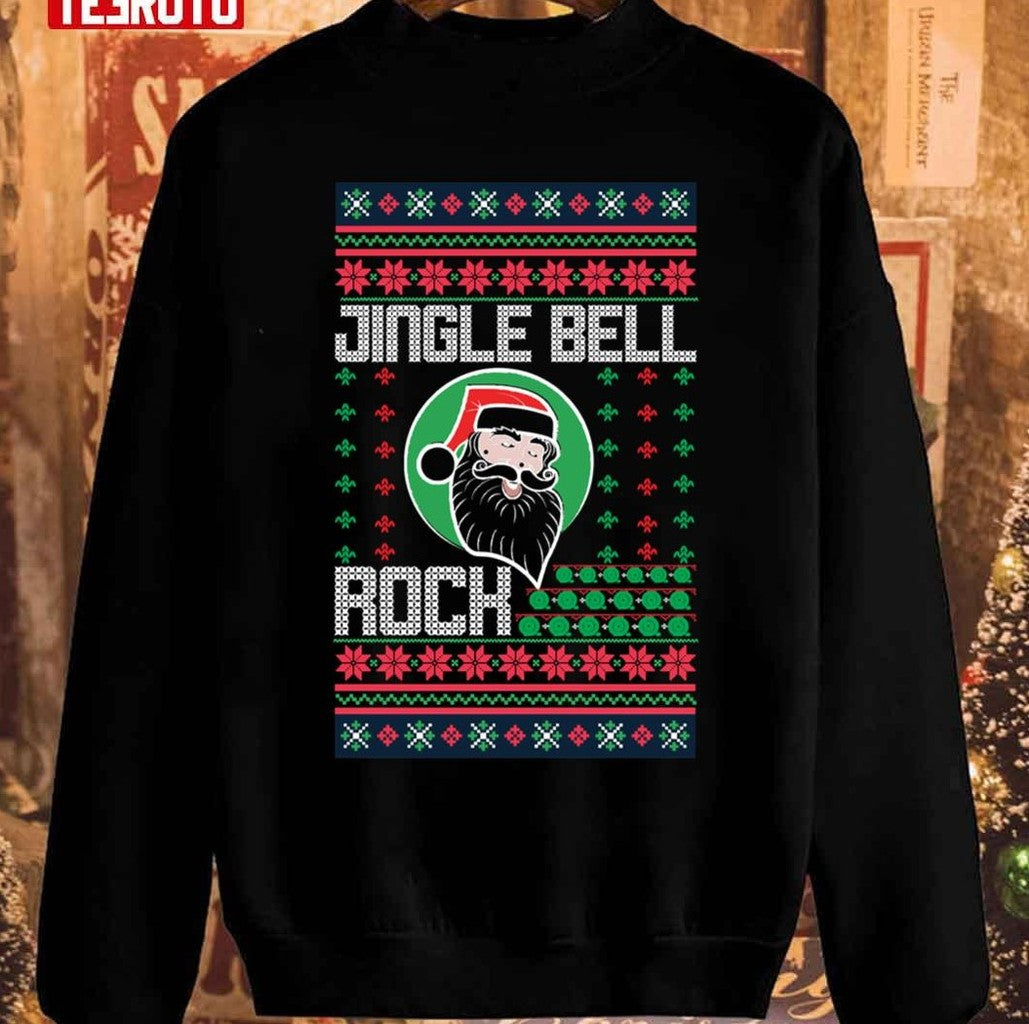 Santa Jingle Bell Rock Ugly Christmas Unisex Sweatshirt - T-Shirt, Sweatshirt, Hoodie