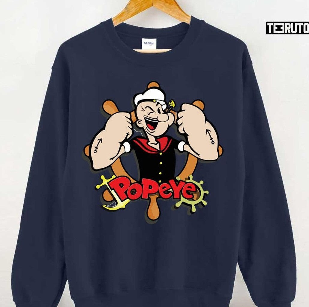 Popeye The Sailor Old Cartoon Art Work Unisex Sweatshirt - T-Shirt, Sweatshirt, Hoodie