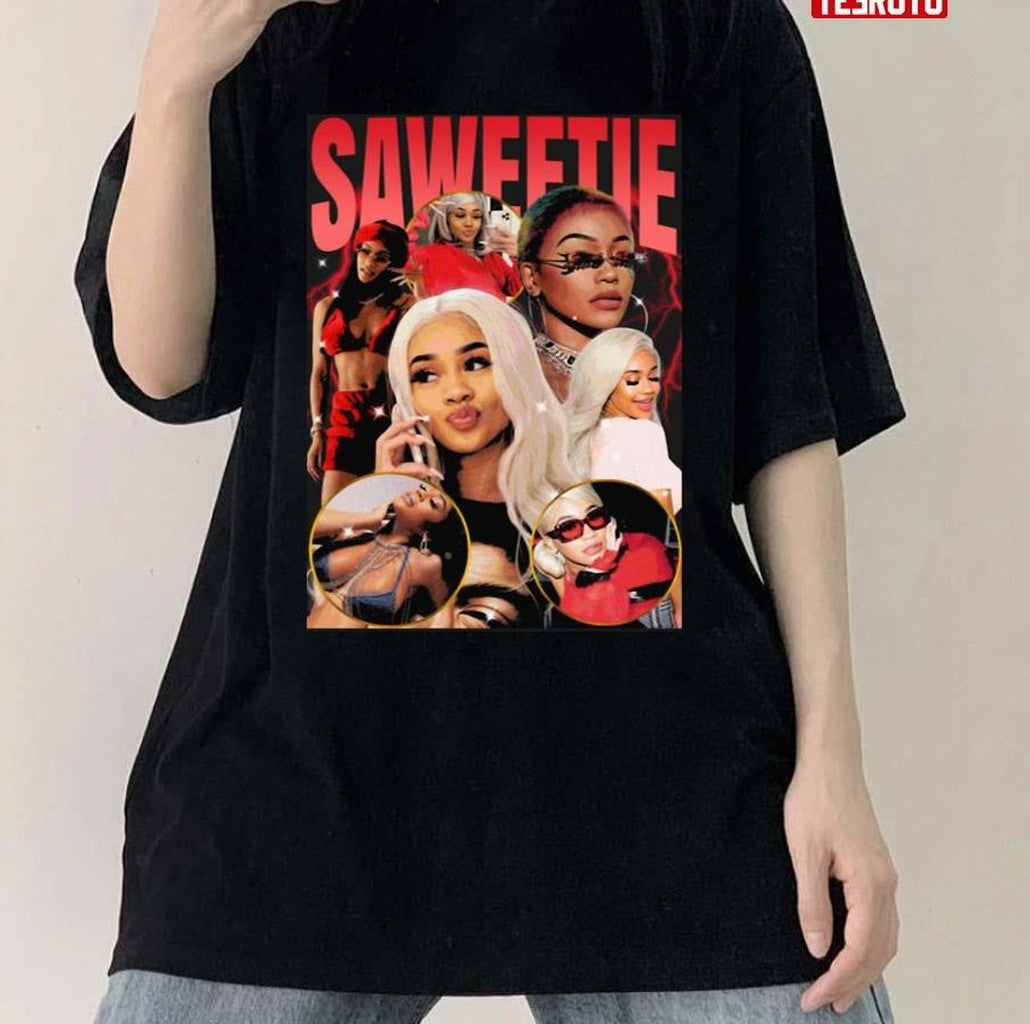 Saweetie Rapper Vintage 90s Unisex T-shirt - T-Shirt, Sweatshirt, Hoodie
