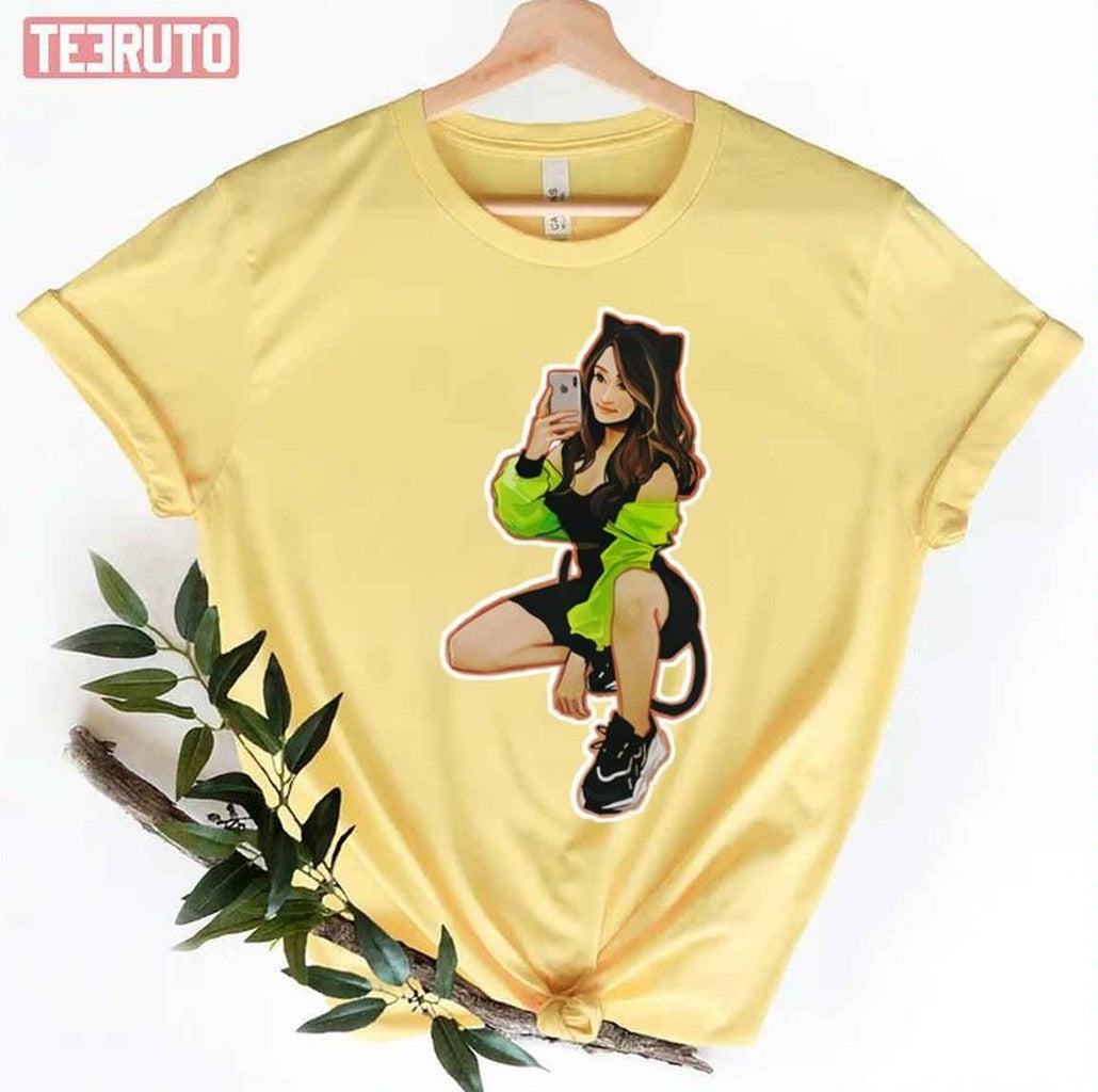 Pokimane In The Cat Suit Youtuber Unisex T-Shirt - T-Shirt, Sweatshirt, Hoodie