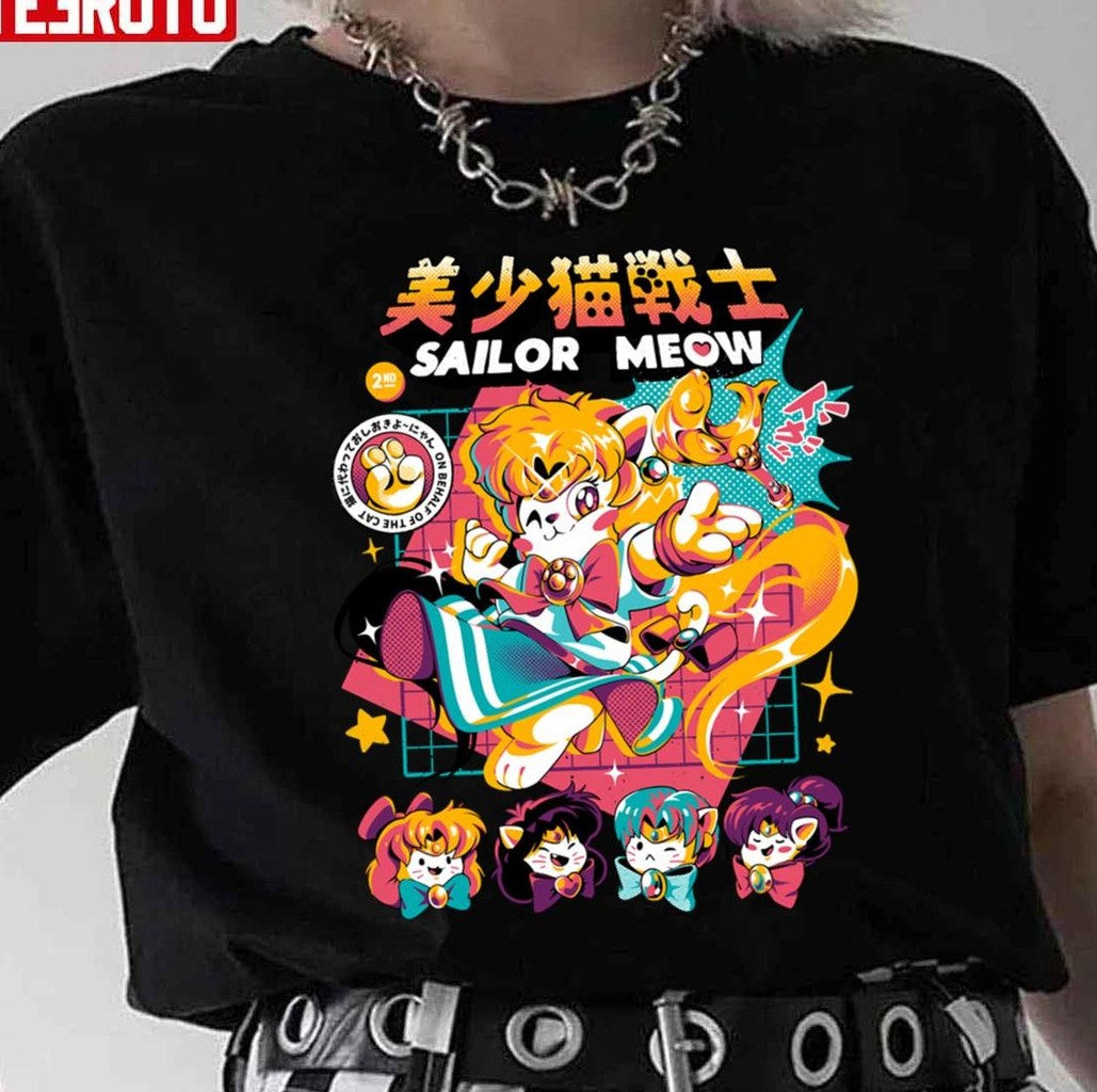 Sailor Meow Cute Fanart Unisex T-Shirt - T-Shirt, Sweatshirt, Hoodie