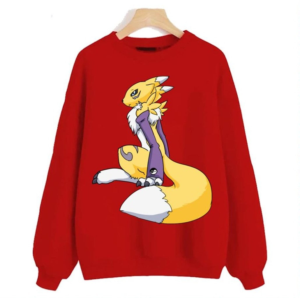 Renamon Sitting Digimon Unisex Sweatshirt - T-Shirt, Sweatshirt, Hoodie