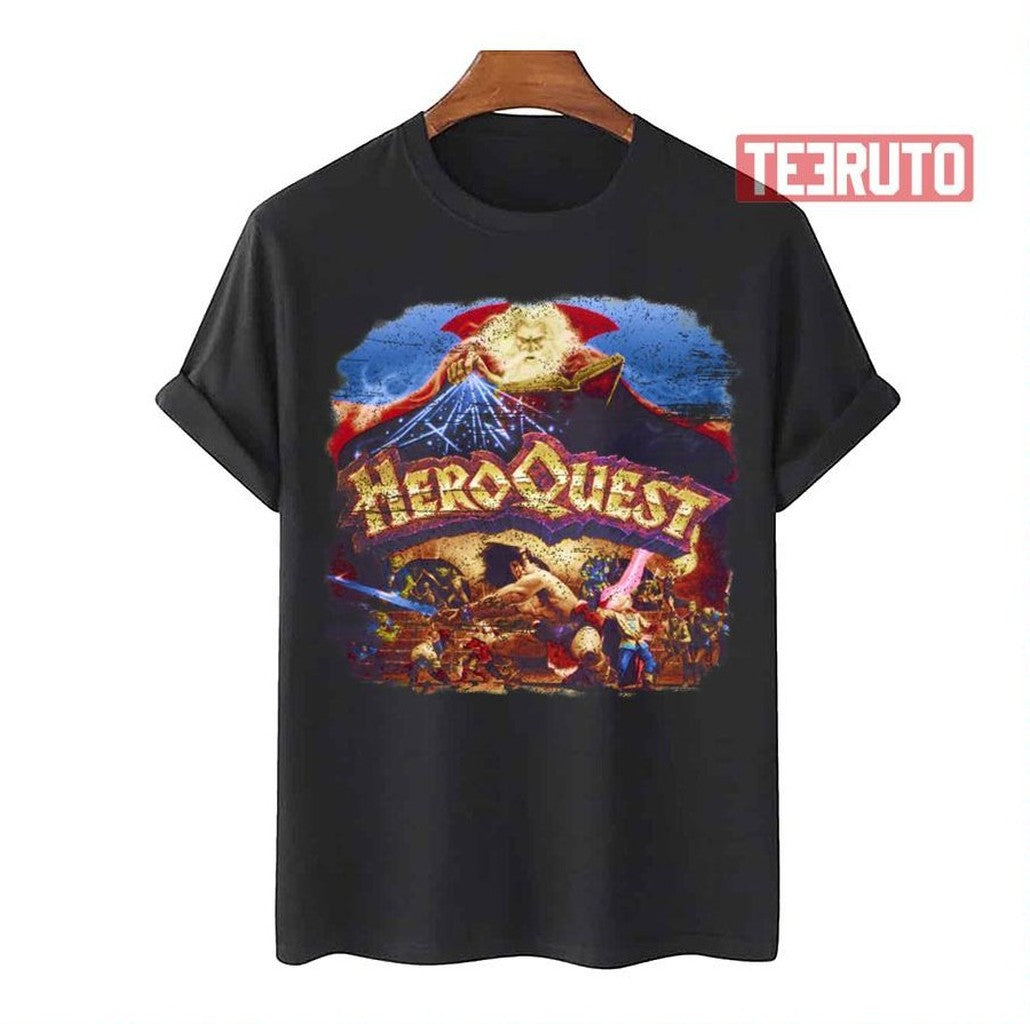 Quest Of Heroes Distressed Design Unisex T-Shirt - - T-Shirt, Sweatshirt, Hoodie