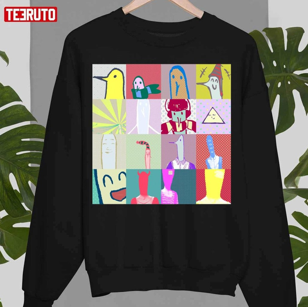Punpun Grid Print Unisex Sweatshirt - T-Shirt, Sweatshirt, Hoodie