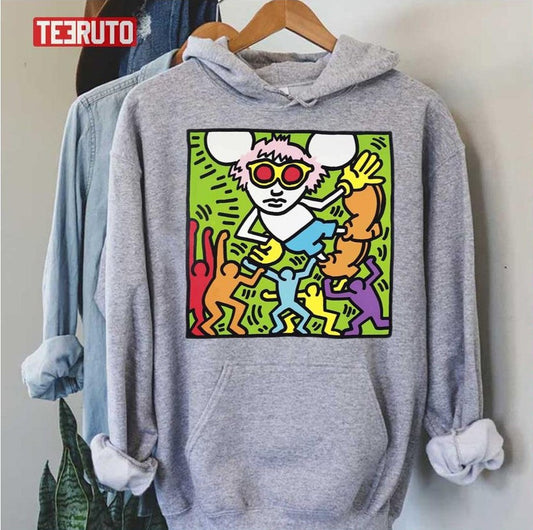 Andy Mouse Keith Haring Unisex Hoodie - T-Shirt, Sweatshirt, Hoodie