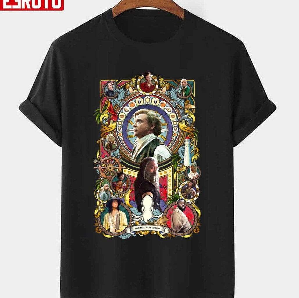 Retro Our Flag Means Death Art Nouveau Unisex T-shirt - T-Shirt, Sweatshirt, Hoodie