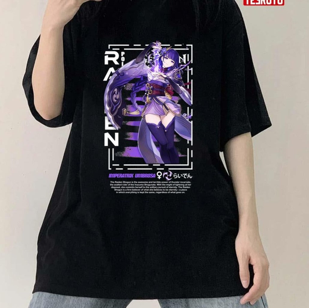 Raiden Shogun Genshin Impact Aesthetic Unisex T-Shirt - T-Shirt, Sweatshirt, Hoodie