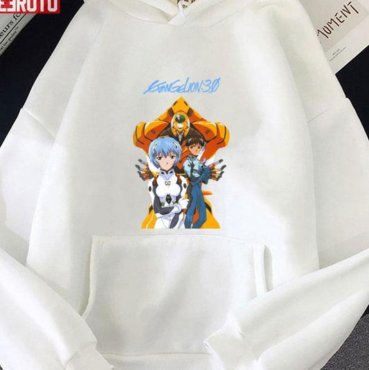 Anime Evangelion 3.0 1.0 Thrice Upon A Time Rei &amp; Shinji Unisex Hoodie - T-Shirt, Sweatshirt, Hoodie