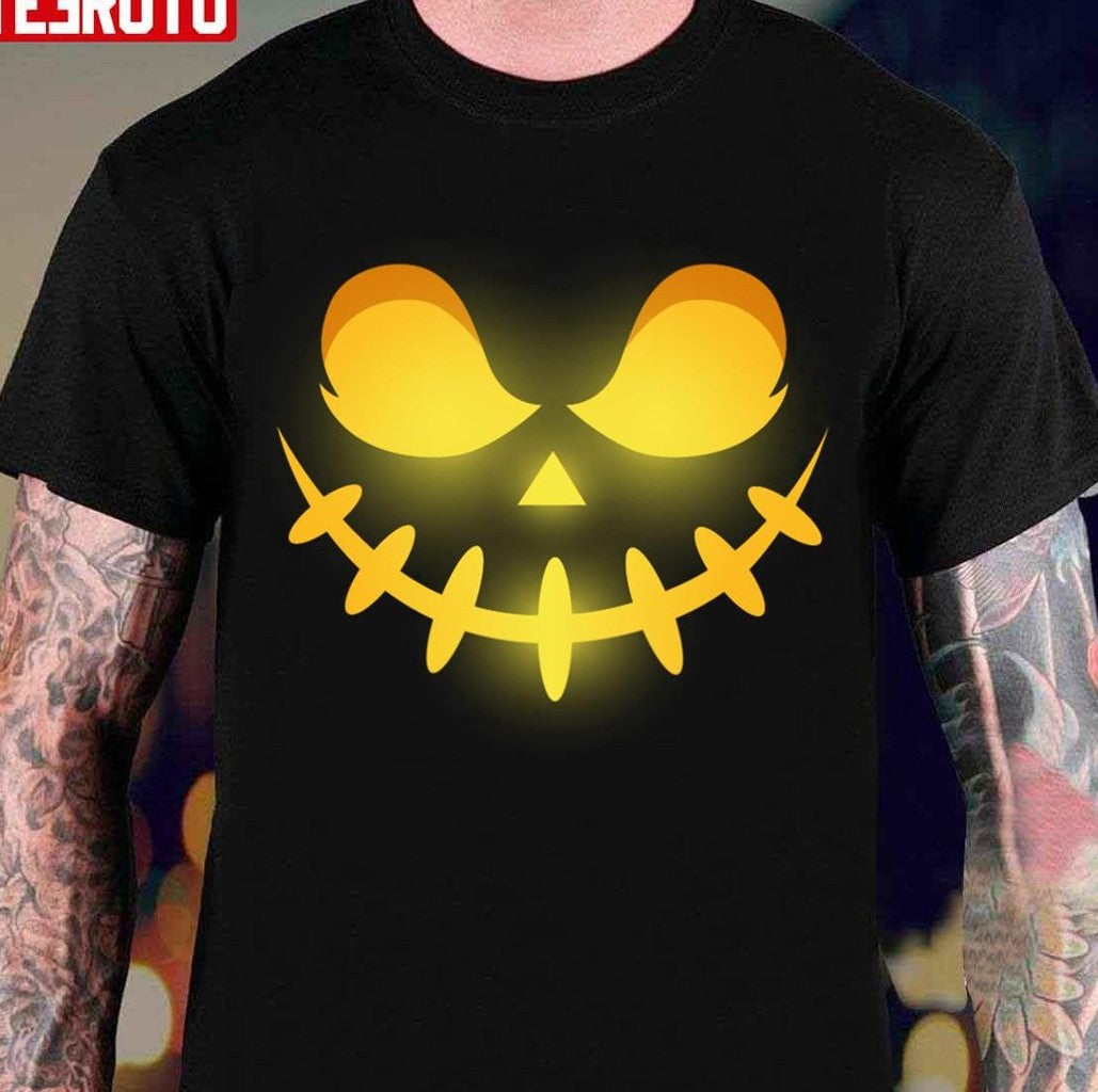 Pumpkin Faces A Scare Pumpkin Face Halloween Unisex T-Shirt - T-Shirt, Sweatshirt, Hoodie