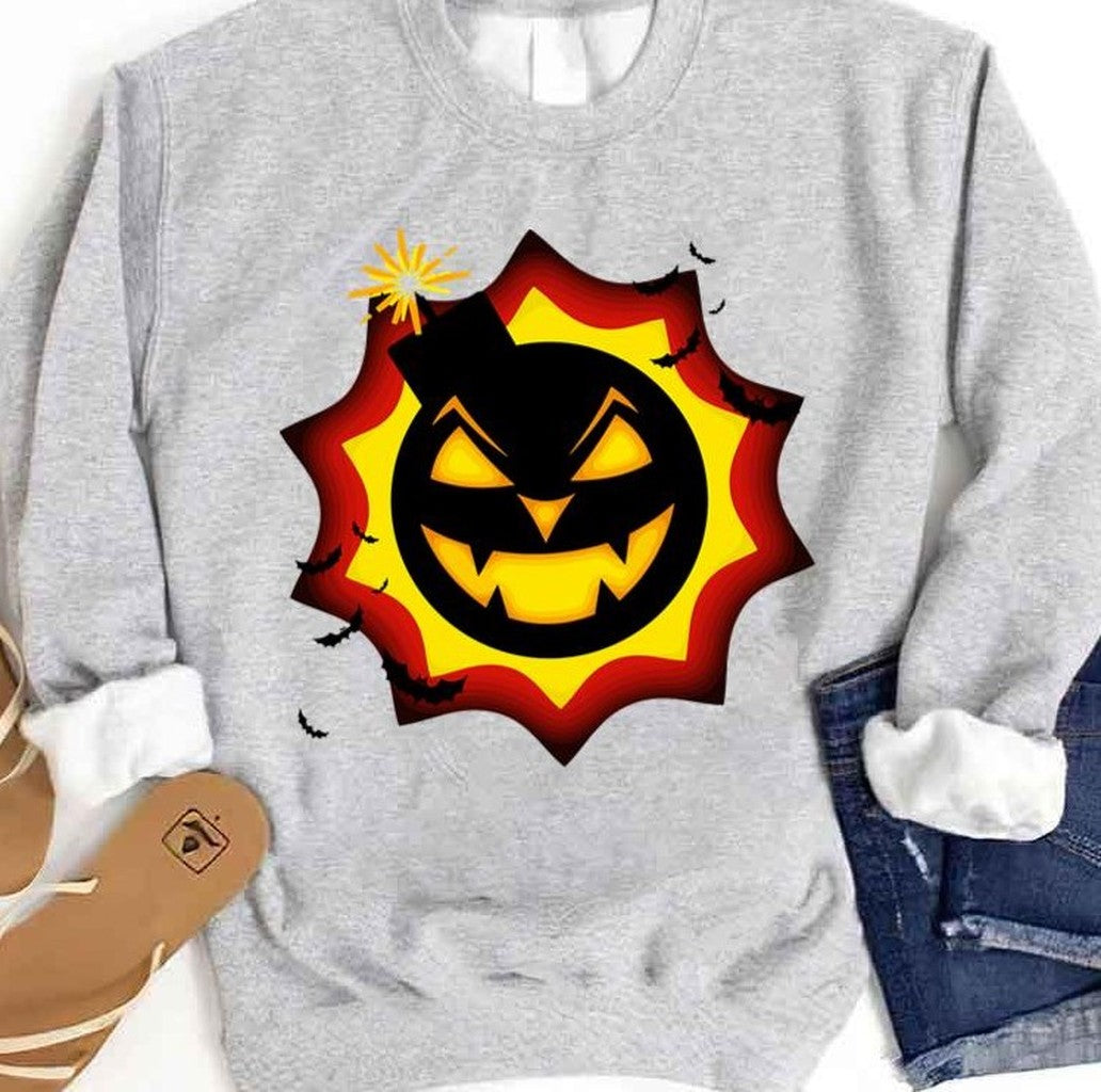 Serious Sam Halloween Pumpkin Bomb Logo Unisex Sweatshirt - T-Shirt, Sweatshirt, Hoodie