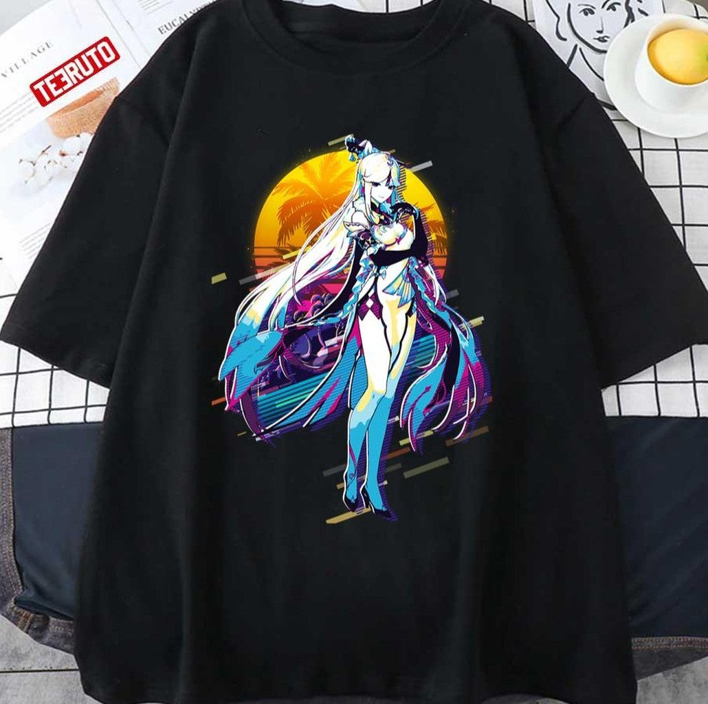 Ningguang Genshin Impact 80s Retro Unisex T-shirt - T-Shirt, Sweatshirt, Hoodie
