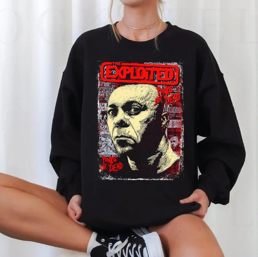 Portrait Of The X The Exploited Let's Start A War Unisex Sweatshirt - T-Shirt, Sweatshirt, Hoodie