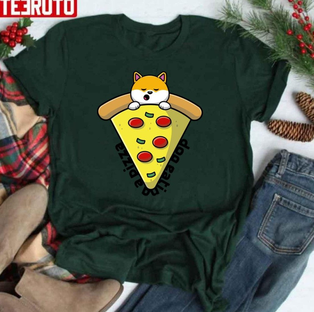 Shiba Inu Dog Eating A Pizza Unisex T-Shirt - T-Shirt, Sweatshirt, Hoodie