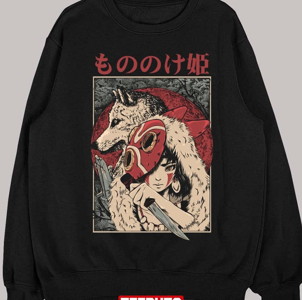 Princess Mononoke And The Wolf Ghibli Anime Unisex Sweatshirt - T-Shirt, Sweatshirt, Hoodie
